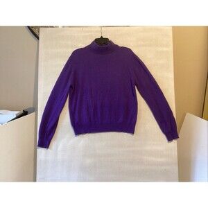 cashmere sweater women large purple pullover turtleneck